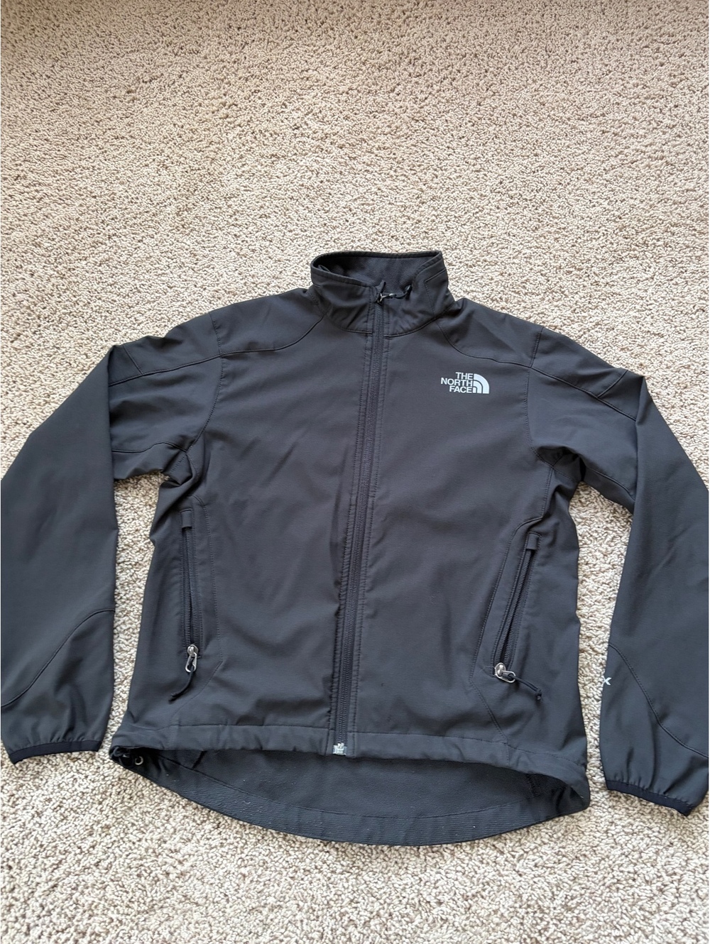 The North Face Jacket Apex Soft Shell Full Zip Womens Small Black Lightweight